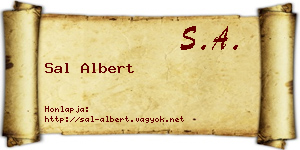 Sal Albert névjegykártya